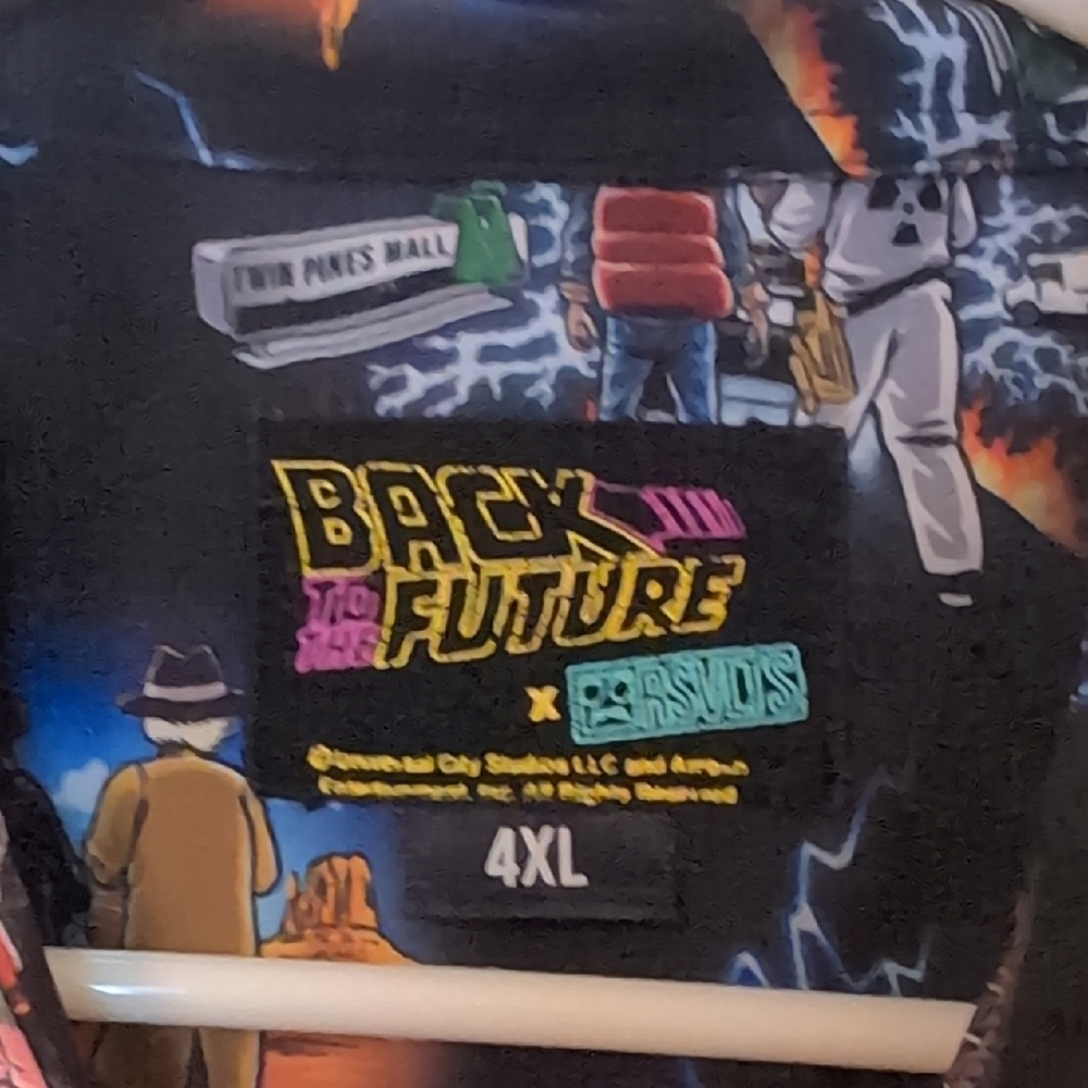 4XL RSVLTS Back To The Future Graphic Short Sleeve Shirt - Picture 2 of 10